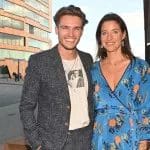 Mit-Organisatorin Julia Wickmann mit Niclas Maaser, Social media-Star und Model, bei der Charity Gala für "Lecker hoch drei"