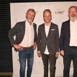 Gäste bei der Charity Gala für "Lecker hoch drei", hier Jan Hell und Jörg Röskam von der Diakoniestiftung Alt-Hamburg
